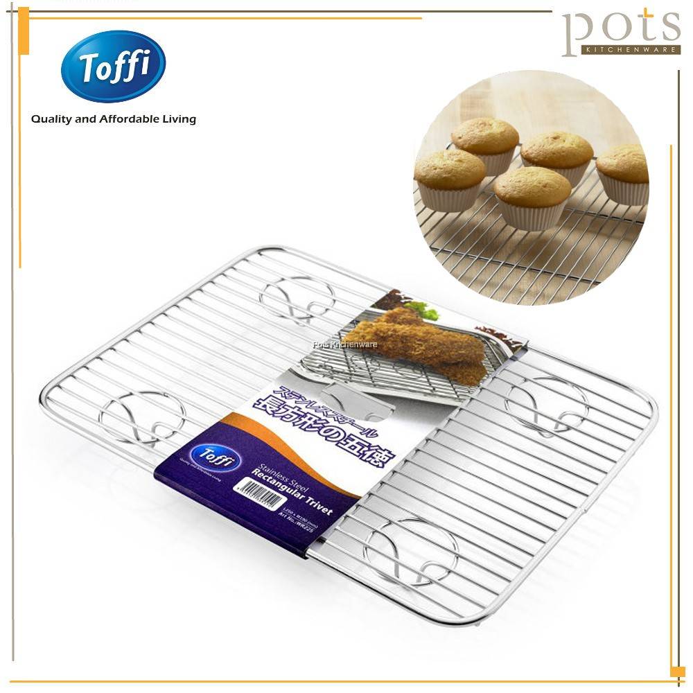 Toffi Stainless Steel Cooling Rack Tray Trivet Oil Drain Tray Talam