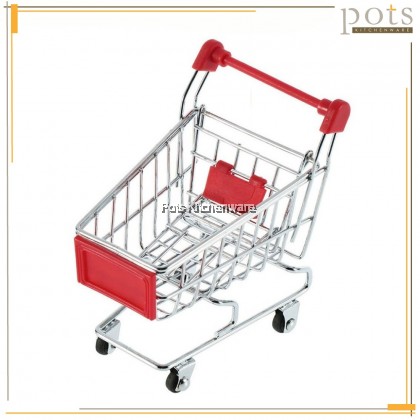 Mini Toy Shopping Cart Trolley Holder Fry Food Basket Bread Fries Mesh Basket 迷你玩具炸物食物手推车 - D14450