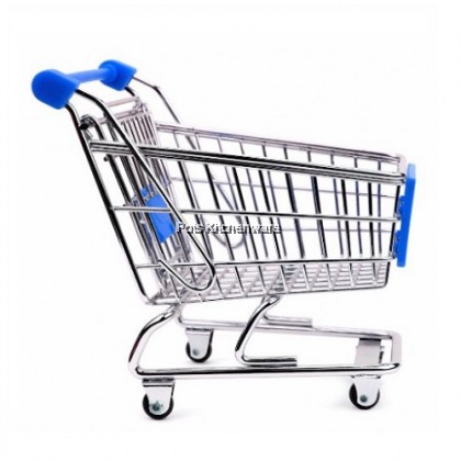 Mini Toy Shopping Cart Trolley Holder Fry Food Basket Bread Fries Mesh Basket 迷你玩具炸物食物手推车 - D14450