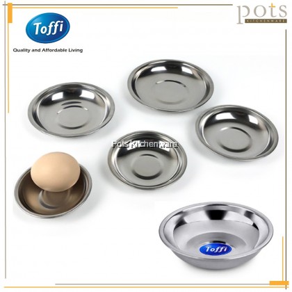 Toffi 3pcs Stainless Steel Sauce Dish Condiment Plate Chili Dim Sum Dish Bekas Sos Bekas Cili 不锈钢味碟酱油碟调味碟 - K4600