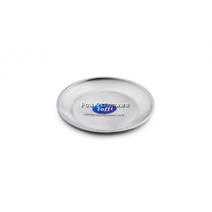 2pcs Toffi Stainless Steel Round Flat Plate Korean Style Pinggan Piring Kualiti 不锈钢圆形韩式盘子 - K7200