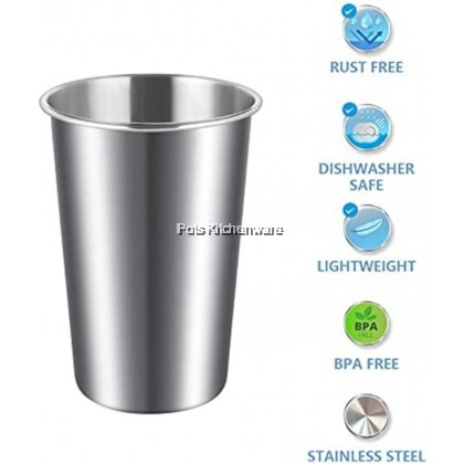Toffi 500ml Stainless Steel Cup Metal Cup Pint Cup Camping cup Cawan Gelas Besi 不锈钢杯子 - D5150