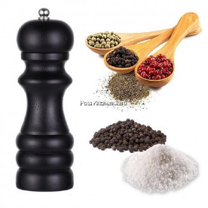 Premium Wooden Manual Pepper Spice Mill Grinder Stainless Steel Grinder Pengisar Lada Hitam - B3206