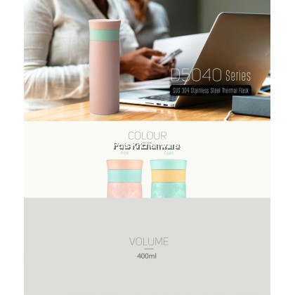 400ml Relax Stainless Steel 18.8 Thermal Vacuum Flask Insulated Bottle Tumbler Bottle Termos Air Panas 保溫瓶 - D5040