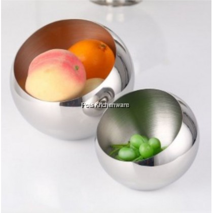 Stainless Steel Bevel Seasoning Bowl Candy Jar Storage Condiment Spice Fruit Salad Storage Bowl - K5214M