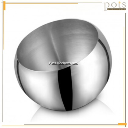 Stainless Steel Bevel Seasoning Bowl Candy Jar Storage Condiment Spice Fruit Salad Storage Bowl - K5214M