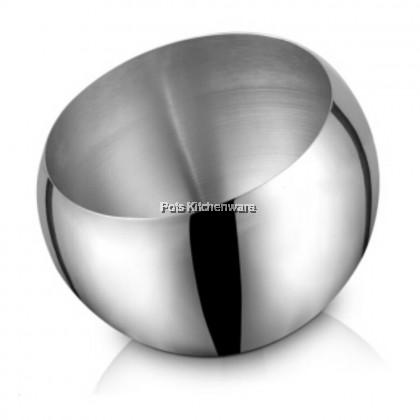 Stainless Steel Bevel Seasoning Bowl Candy Jar Storage Condiment Spice Fruit Salad Storage Bowl - K5214M