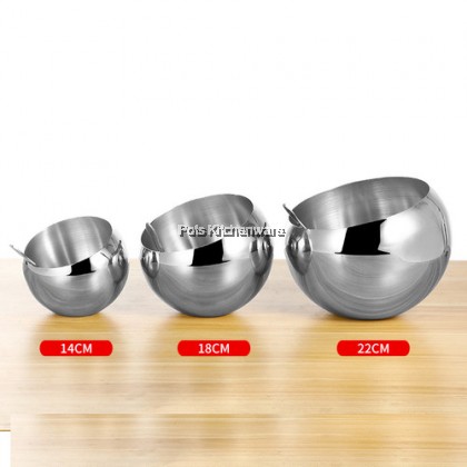 Stainless Steel Bevel Seasoning Bowl Candy Jar Storage Condiment Spice Fruit Salad Storage Bowl - K5214M