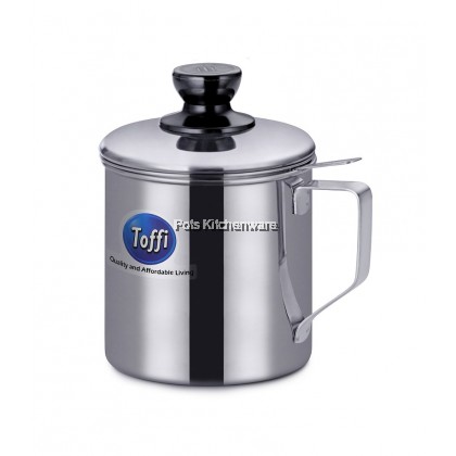 Toffi Stainless Steel Oil Filter Pot Oil Container Grease Keeper Penapis Minyak Masak 过滤油壶 (800ml/1400ml) - K0910