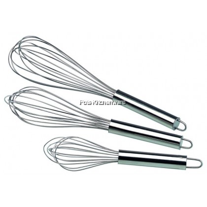 Stainless Steel Hand Whisk Egg Whisk Beater Stirrer 手动打蛋器 (8inch/10inch/12inch) - K1100 Stainless Steel Hand Whisk Egg Whisk Beater Stirrer 手动打蛋器 (8inch/10inch/12inch) - K1100