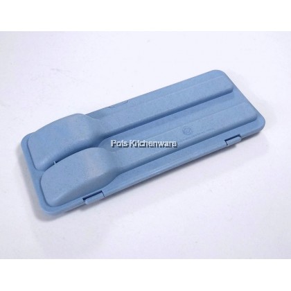Wheat Fiber Portable Flatware Set Travel Spoon Fork Chopstick Cutlery Set Sudu Garpu Set - F0034