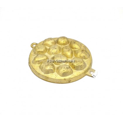 Brass Traditional Bahulu Mould Kuih Bahulu Acuan Tembaga Starfruit Mix Flower 鸡蛋糕模型 (9.5inch) - SSTCM