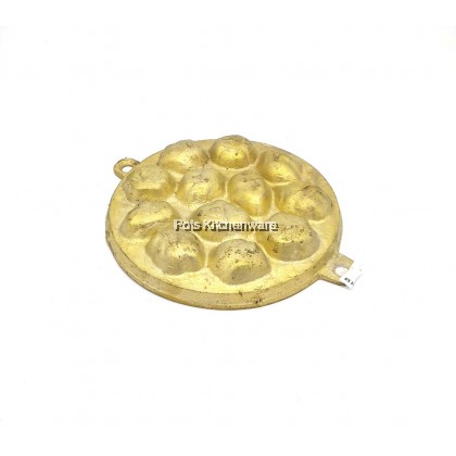 Brass Traditional Bahulu Mould Kuih Bahulu Acuan Tembaga Starfruit Mix Flower 鸡蛋糕模型 (9.5inch) - SSTCM