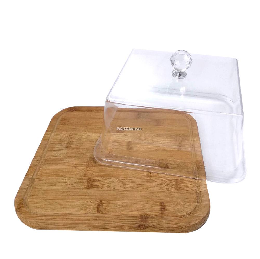 Wooden Square Cake Plate Wedding Cake Fruit Dessert Food Display Tray