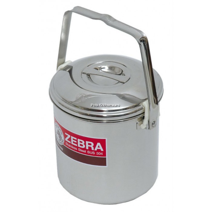 Zebra Stainless Steel SUS304 Auto Lock Loop Handle Soup Tiffin Carrier