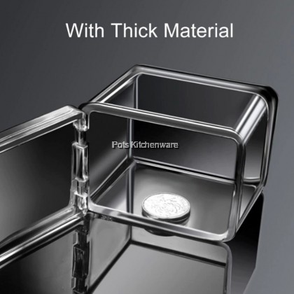 Acrylic Transparent Clear PS 3 Compartment Condiment Sauce Pepper Chili Storage Container with Spoon Bekas Rempah 透明调味料容器 - B8001 Acrylic Transparent Clear PS 3 Compartment Condiment Sauce Pepper Chili Storage Container with Spoon Bekas Rempah 透明调味料容器 - B8001