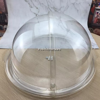 38cm PC Round Roll Food Dome Cover & Tray Wedding Cake Fruit Dessert Food Display Tray - B4059