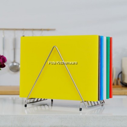 Stainless Steel Triangle Cutting Board Rack Chopping Board Holder Pemegang Papan Pemotong 不锈钢刀架菜板架 - K9529