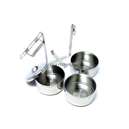 100% Original Zebra Thailand 泰国斑马牌 Classic Stainless Steel SUS304 Multi-Level Tiffin Food Carrier Lunchbox Bekas Makanan Lauk Dapur - Z150100
