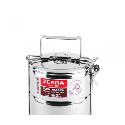 100% Original Zebra Thailand 泰国斑马牌 Classic Stainless Steel SUS304 Multi-Level Tiffin Food Carrier Lunchbox Bekas Makanan Lauk Dapur - Z150100