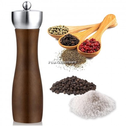 Beech Wood Manual Pepper Mill Grinder Pengisar Lada Hitam - B3255M Beech Wood Manual Pepper Mill Grinder Pengisar Lada Hitam - B3255M