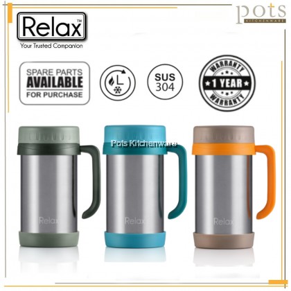 Relax 500ml Keep Warm Stainless Steel 18.8/SUS304 Thermal Office Mug Thermos Cup Cawan Termos Tahan Panas 保温杯 - D1144