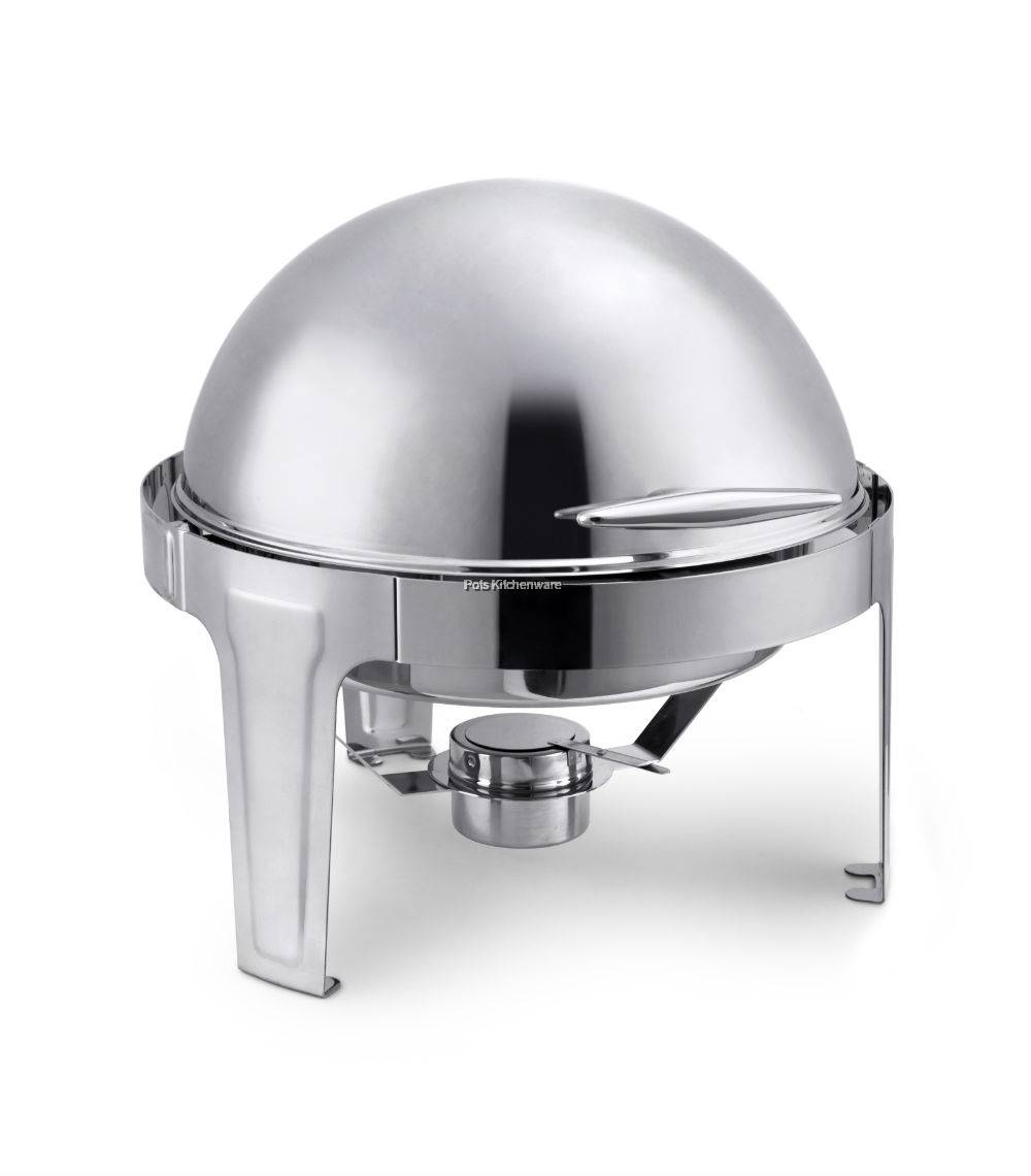 Stainless Steel Round Chafing Dish Buffet Catering Set Berkas Lauk Food
