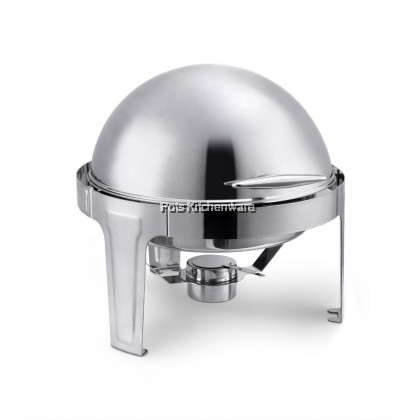 Stainless Steel Round Chafing Dish Buffet Catering Set Berkas Lauk Food Dome Cover - B4002