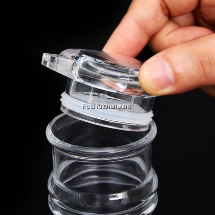 Acrylic Transparent Sauce Bottle Condiment Salt Pepper Shaker Bekas Serbuk Botol Lada Garam 胡椒盐酱油罐 - B3516M
