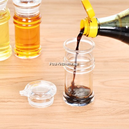 Acrylic Transparent Sauce Bottle Condiment Salt Pepper Shaker Bekas Serbuk Botol Lada Garam 胡椒盐酱油罐 - B3516M