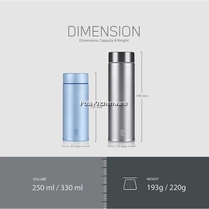 Relax 250ml/330ml  SUS316 Stainless Steel Thermal Flask Thermos Bottle Botol Air Tahan Panas Sejuk 保温瓶保温壶 - D2125