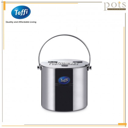 Toffi Stainless Steel Flip Cover Sugar Syrup Pot Storage Porridge Sauce Soup Container Bekas Sirup (14cm/16cm) - K9014M