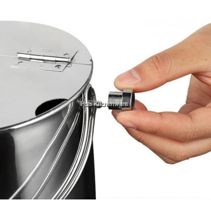 Toffi Stainless Steel Flip Cover Sugar Syrup Pot Storage Porridge Sauce Soup Container Bekas Sirup (14cm/16cm) - K9014M