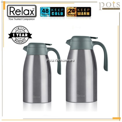 Relax SUS304 Stainless Steel Thermal Jug Thermos Carafe Keep Warm Cold Jug Tahan Panas保温壶 (1500ml 2000ml) - D3200 Relax SUS304 Stainless Steel Thermal Jug Thermos Carafe Keep Warm Cold Jug Tahan Panas保温壶 (1500ml 2000ml) - D3200