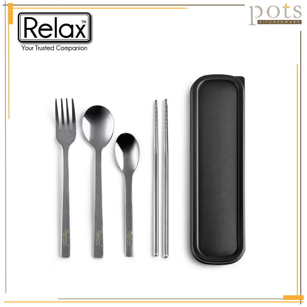 RELAX Travelling Stainless Steel Portable Flatware Cutlery Set Spoon