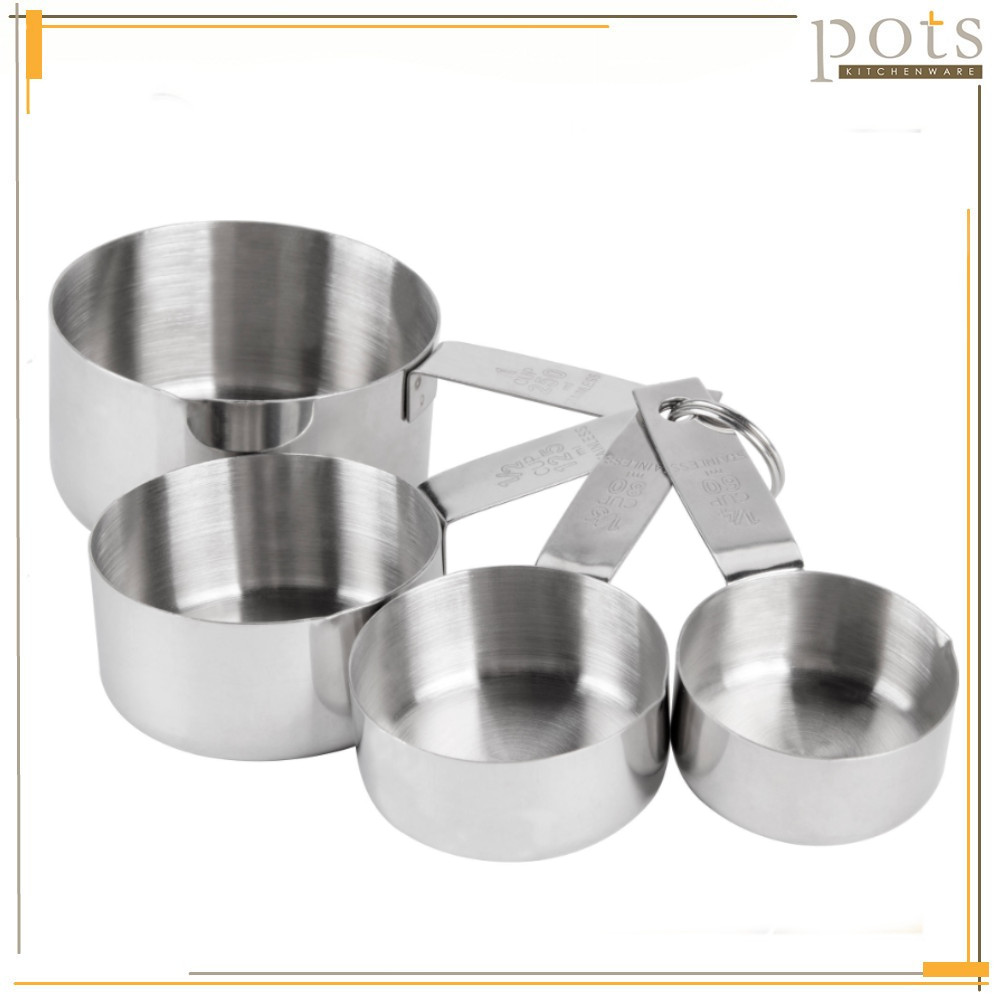 Stainless Steel 4pcs Baking Cooking Measuring Spoon Measuring Cup Set ...