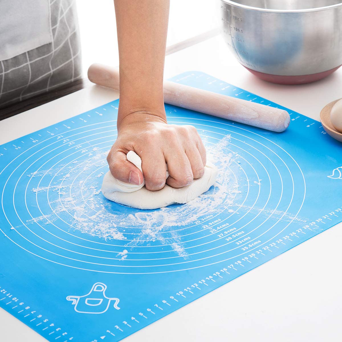 Large Non-Stick Silicone Baking Mat – 50x40cm, Dough Fondant Rolling Mat, Pastry Icing, UK