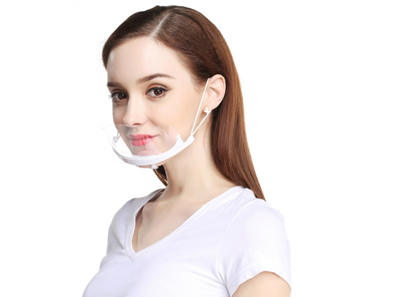 10 Pcs Antifog Plastic Transparent Mask Mouth Mask Topeng Plastik 餐饮卫生口罩 PL697