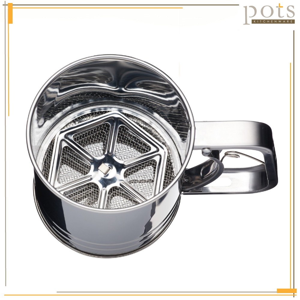 Stainless Steel Mesh Flour Sifter Sifting Strainer Shifter Cup Penapis