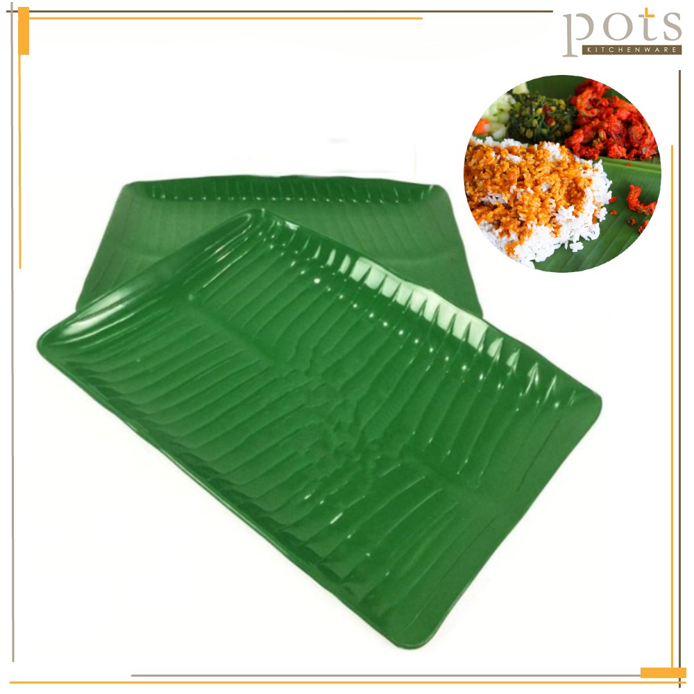 Melamine Banana Leaf Leaves Plate Pinggan Nasi Lemak Daun Pisang