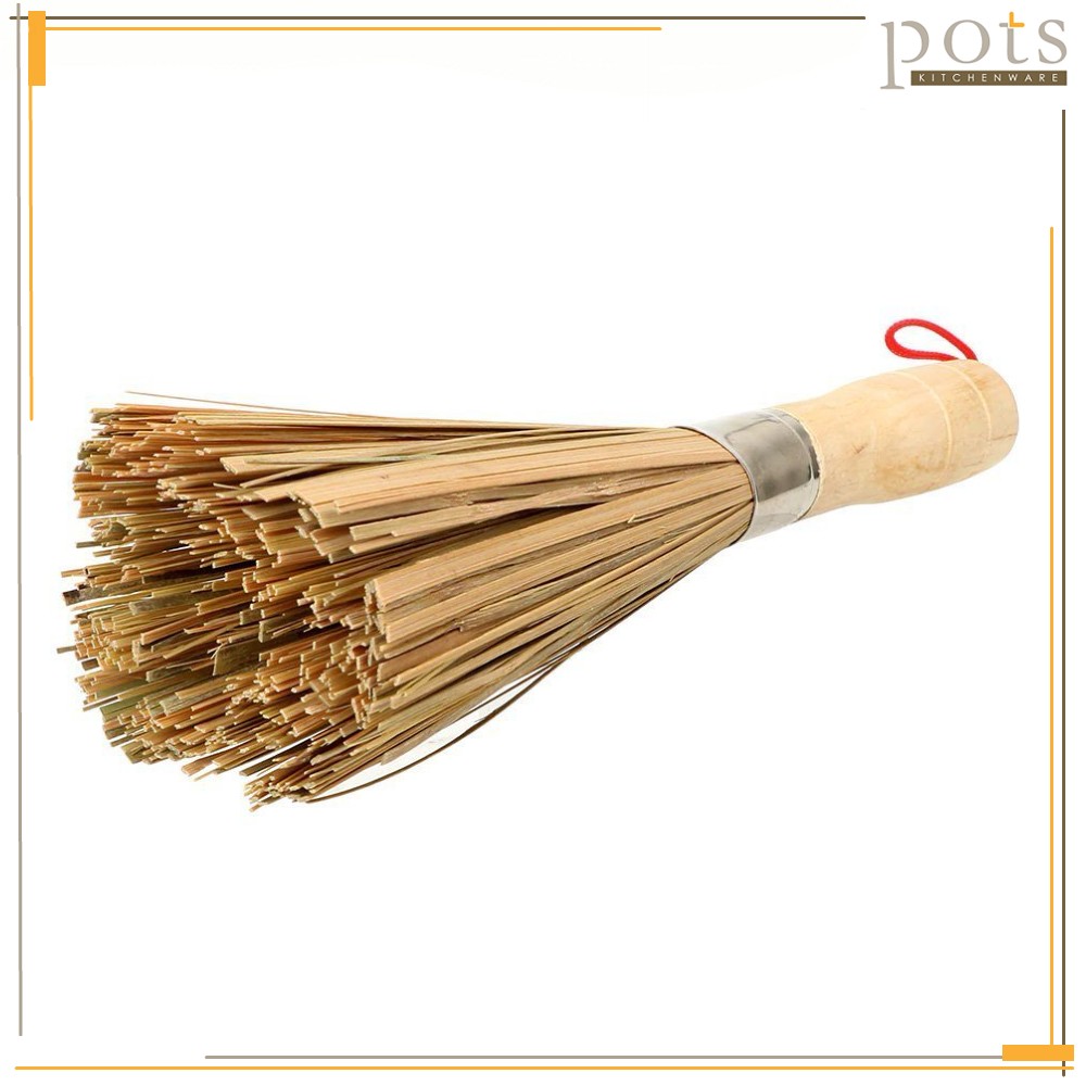 30cm Bamboo Wok Pot Cleaning Wok Brush Berus Kuali 竹锅刷 BB320